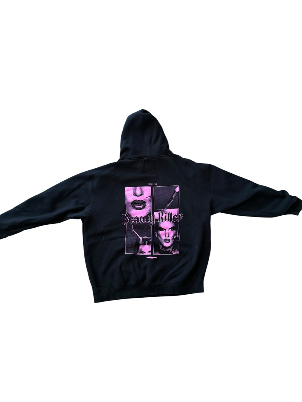 Beauty Killer Jeffree Star Black Graphic Print Men's Pullover Hoodie Cotton 3XL